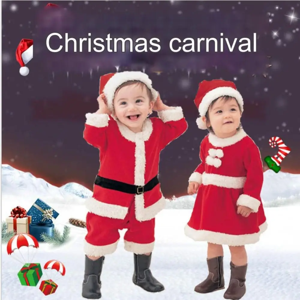 Disfraz de Papá Noel rojo para niña – Traje de Navidad de invierno - imagen 3