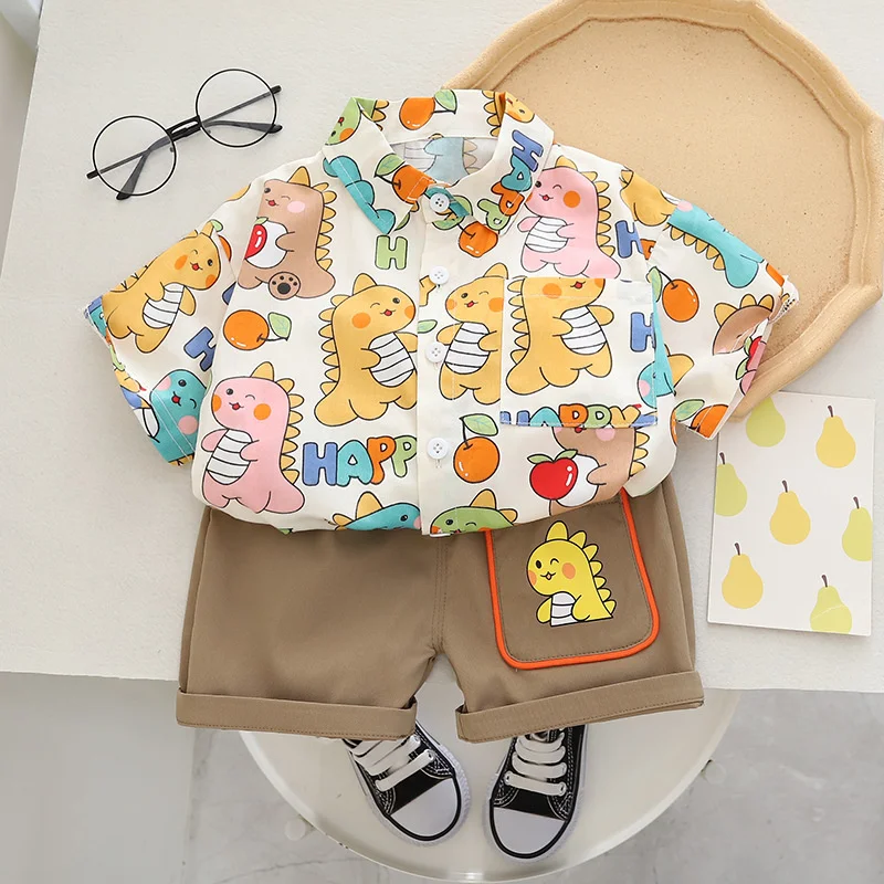 Conjunto verano bebé: camisa dibujos animados y pantalón corto - imagen 5