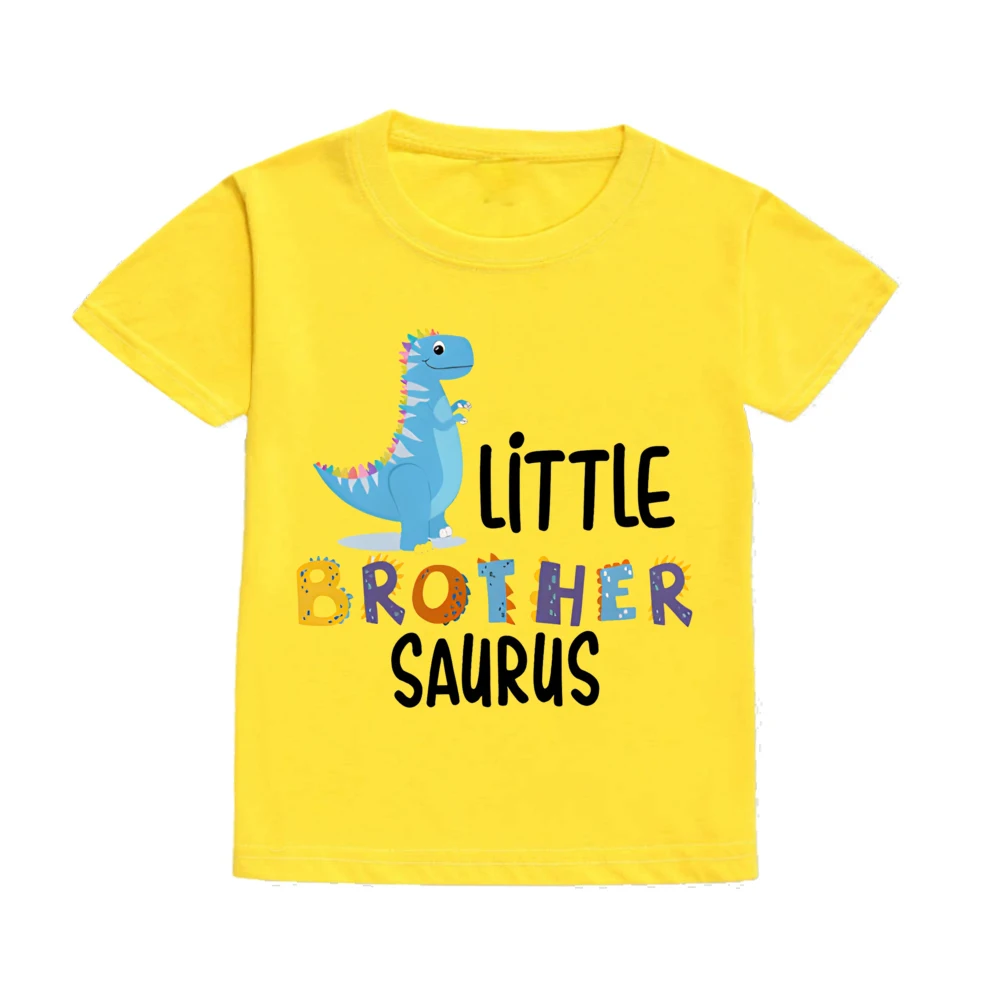 Camiseta con dinosaurio para niños y niñas - Manga corta veraniega - imagen 3