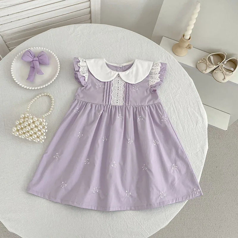 Body de verano para bebé con cuello Peter Pan y lazo estampado - imagen 4