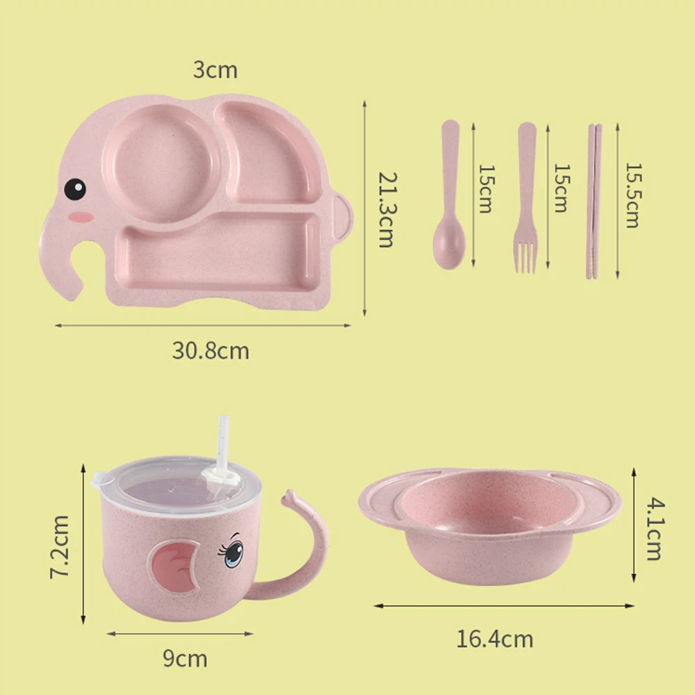 Cubiertos térmicos para bebé con plato elefante y cuenco - imagen 5