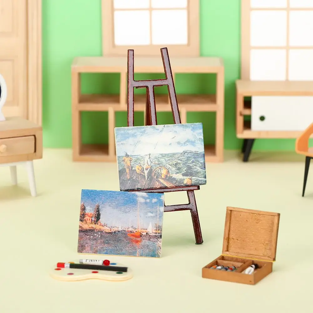 Caballete para casa de muñecas – Juego de arte en miniatura 1:12 - imagen 4