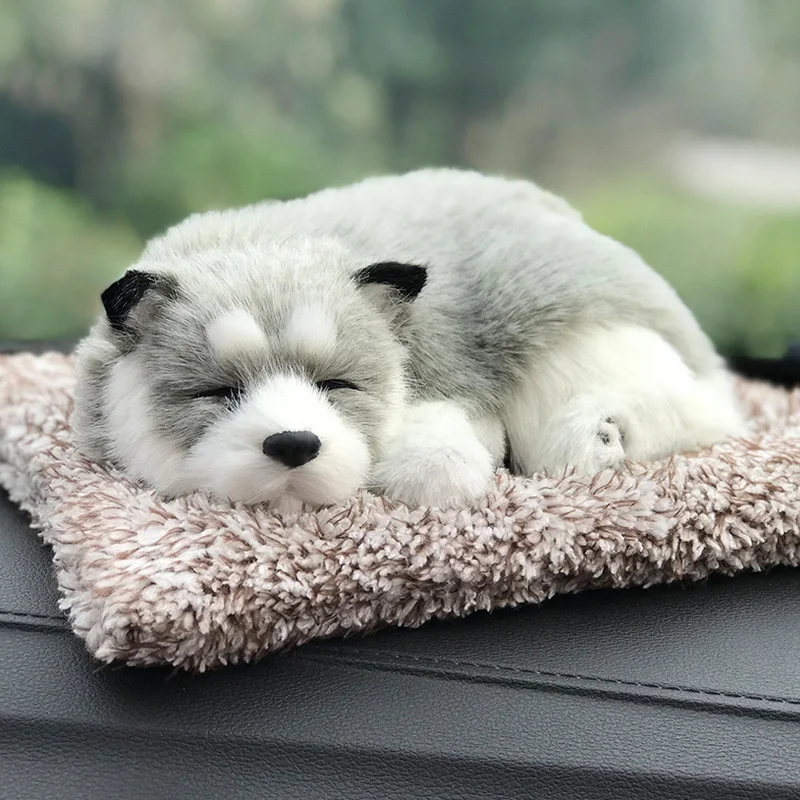 Peluche de perro dormido realista para adorno y coche - imagen 5