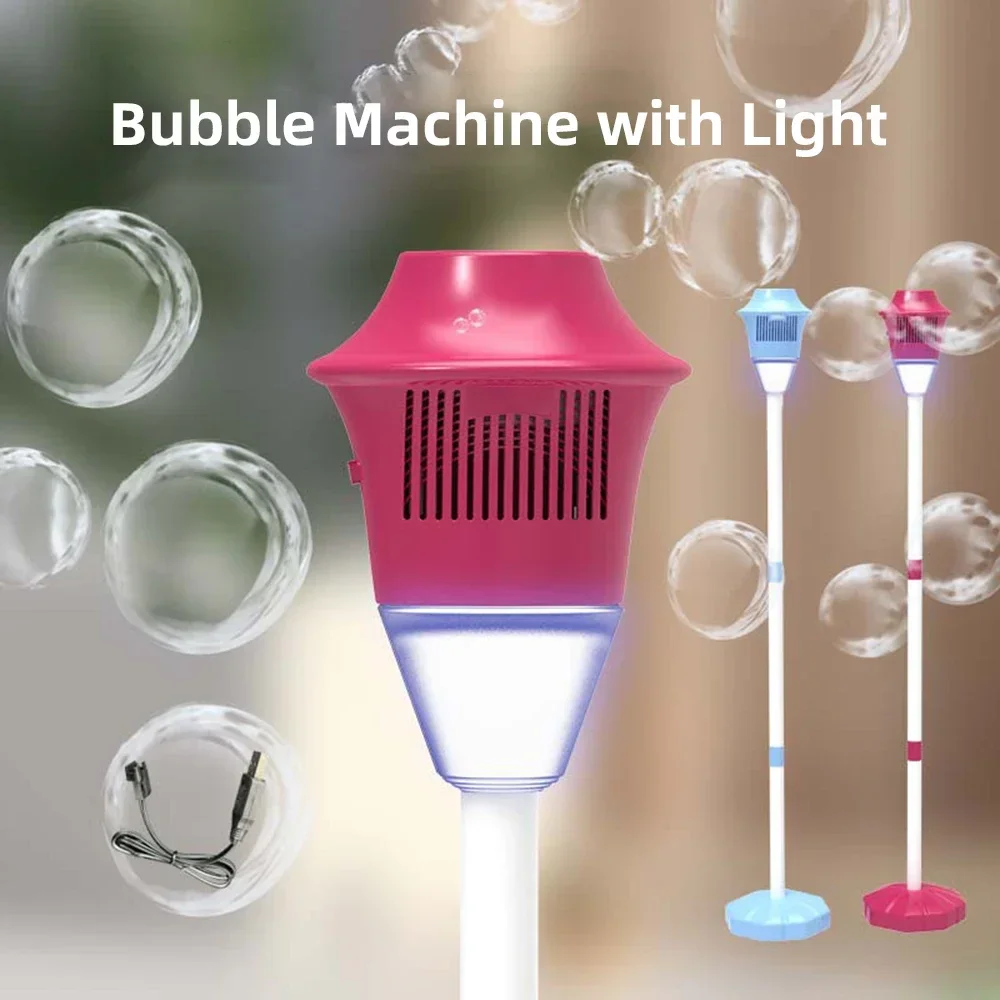 Máquina automática de burbujas vertical con luz para fiestas
