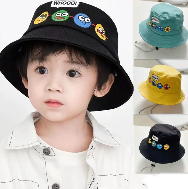 Sombrero cubo infantil con dibujos - Protección solar y cuerda - imagen 3