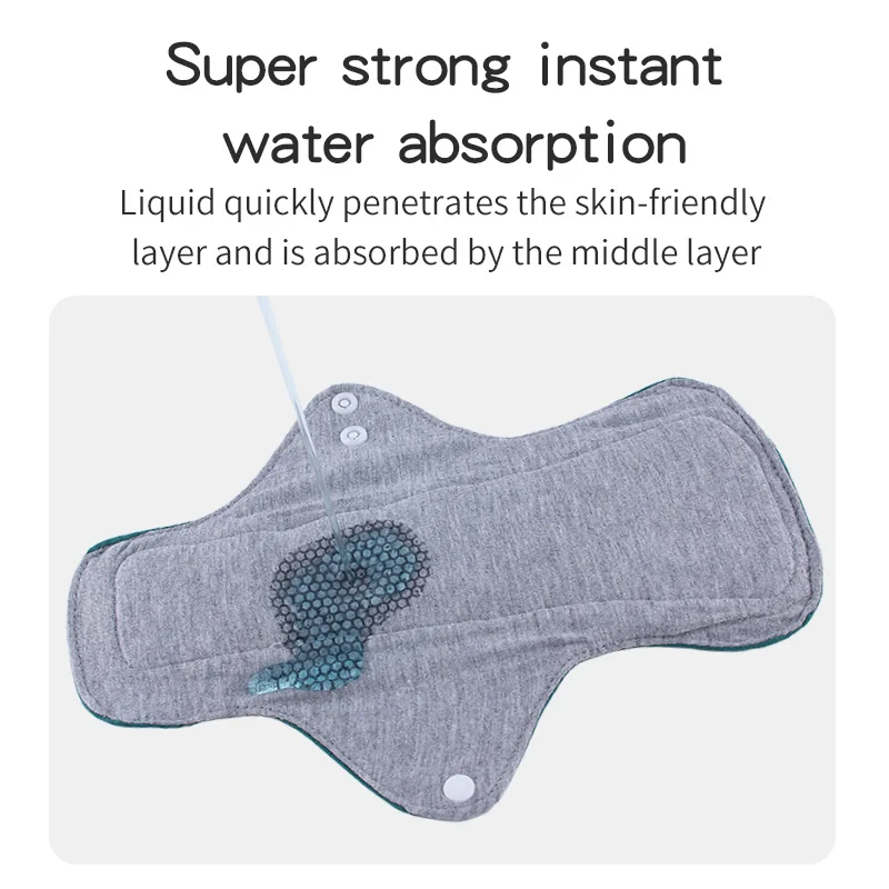 Toallas menstruales reutilizables con forro de grafeno para escapes - imagen 4