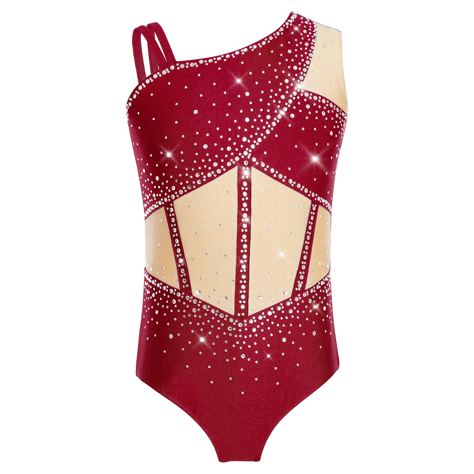 Body de danza clásica para niñas con strass brillante sin mangas - imagen 3