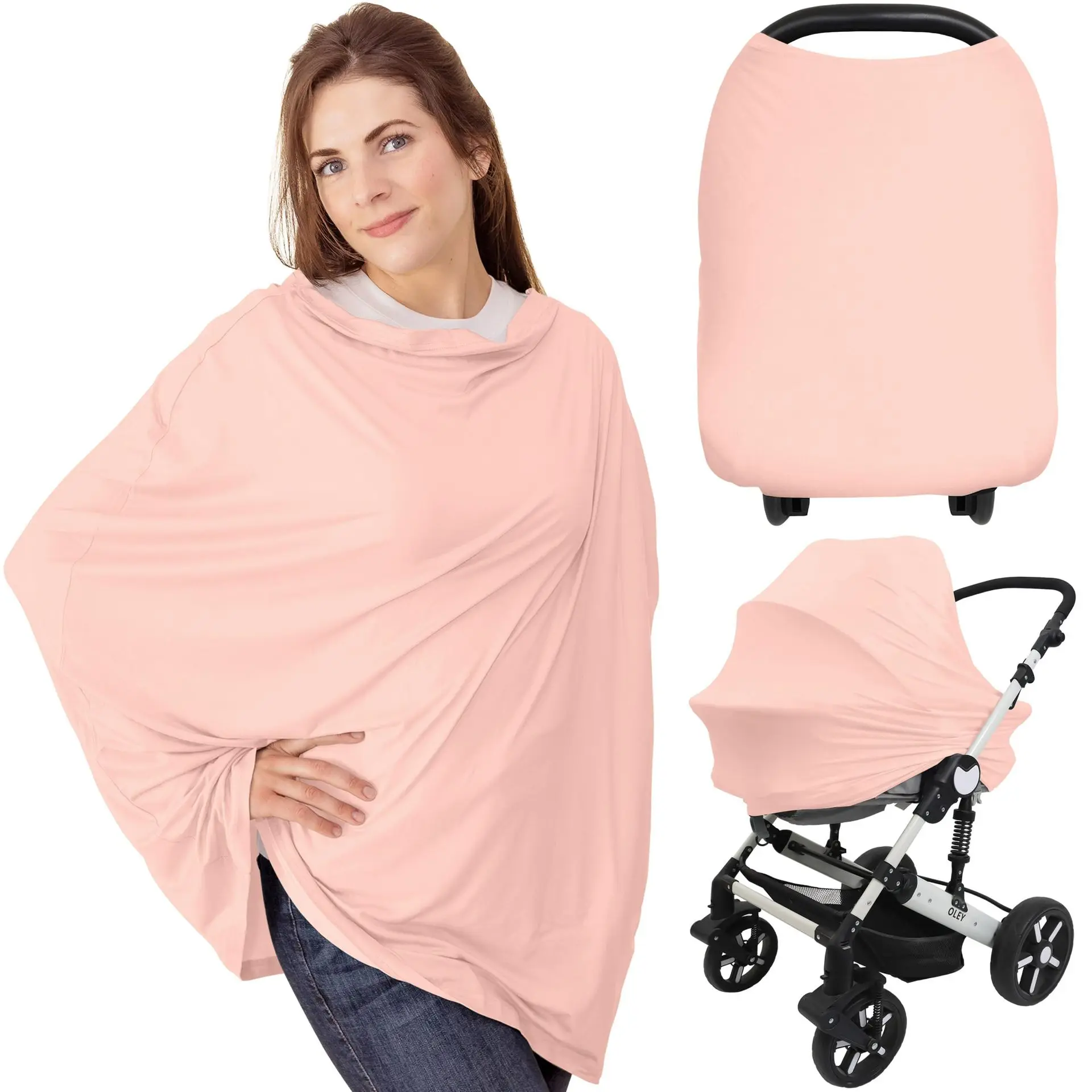 Kit accesorios cochecito: toalla de lactancia y parasol - imagen 4