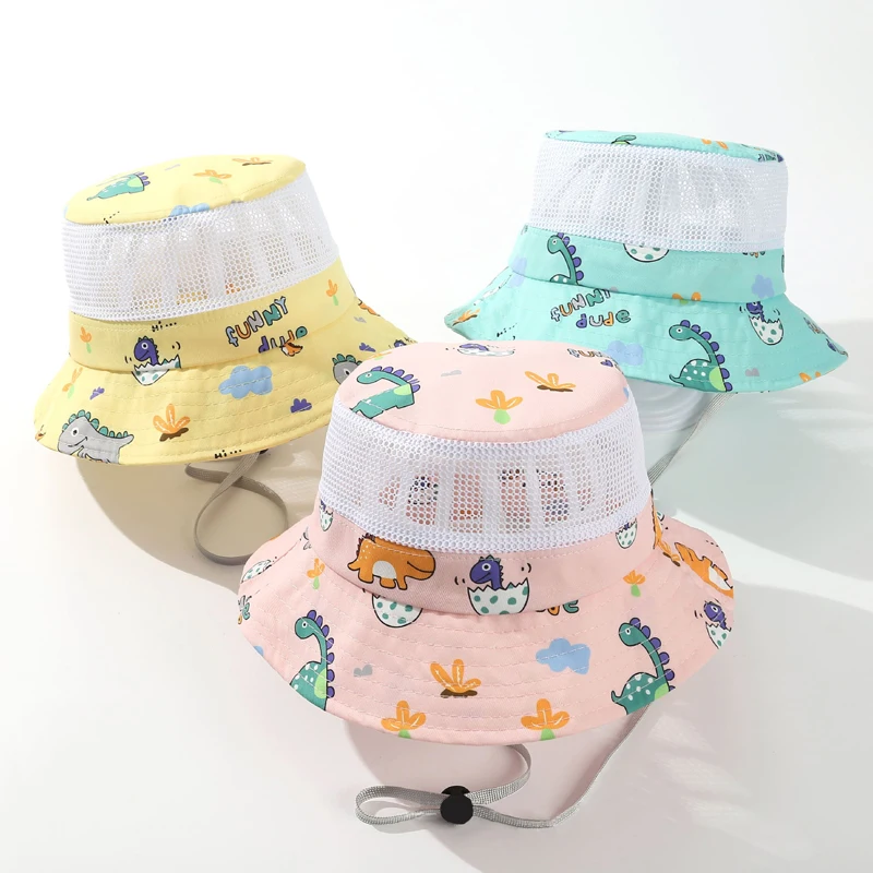 Sombrero infantil de verano de malla con dinosaurios - imagen 4