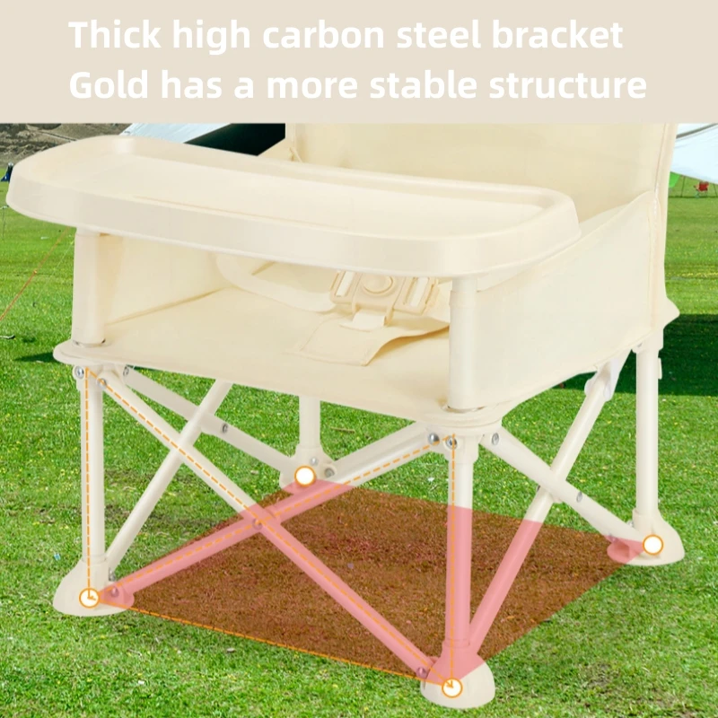 Trona portátil plegable con almacenamiento para bebé segura - imagen 5