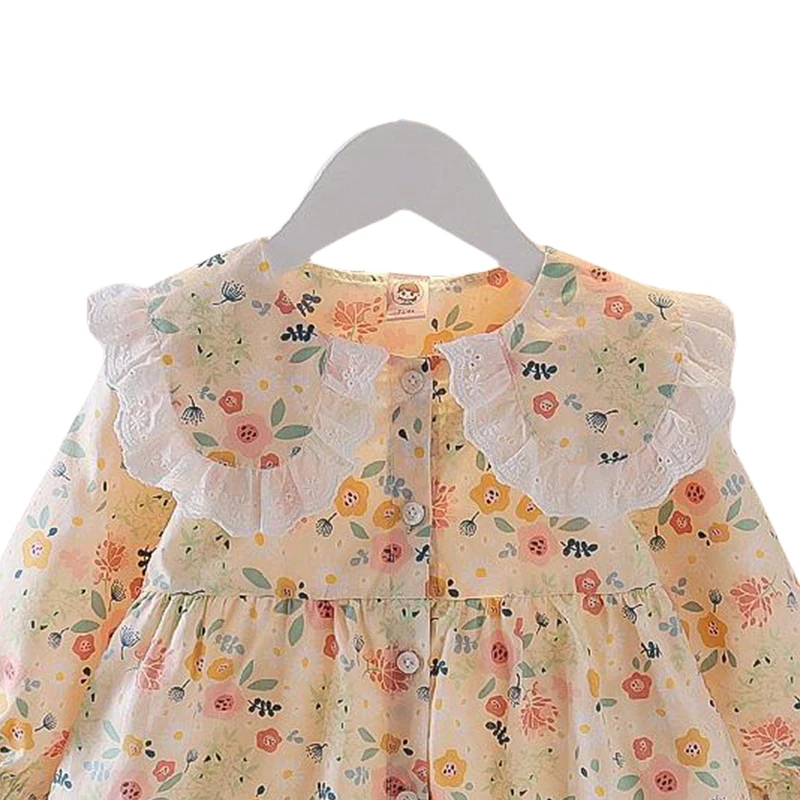 Vestidos florales de manga larga para bebé y niña – Primavera - imagen 5
