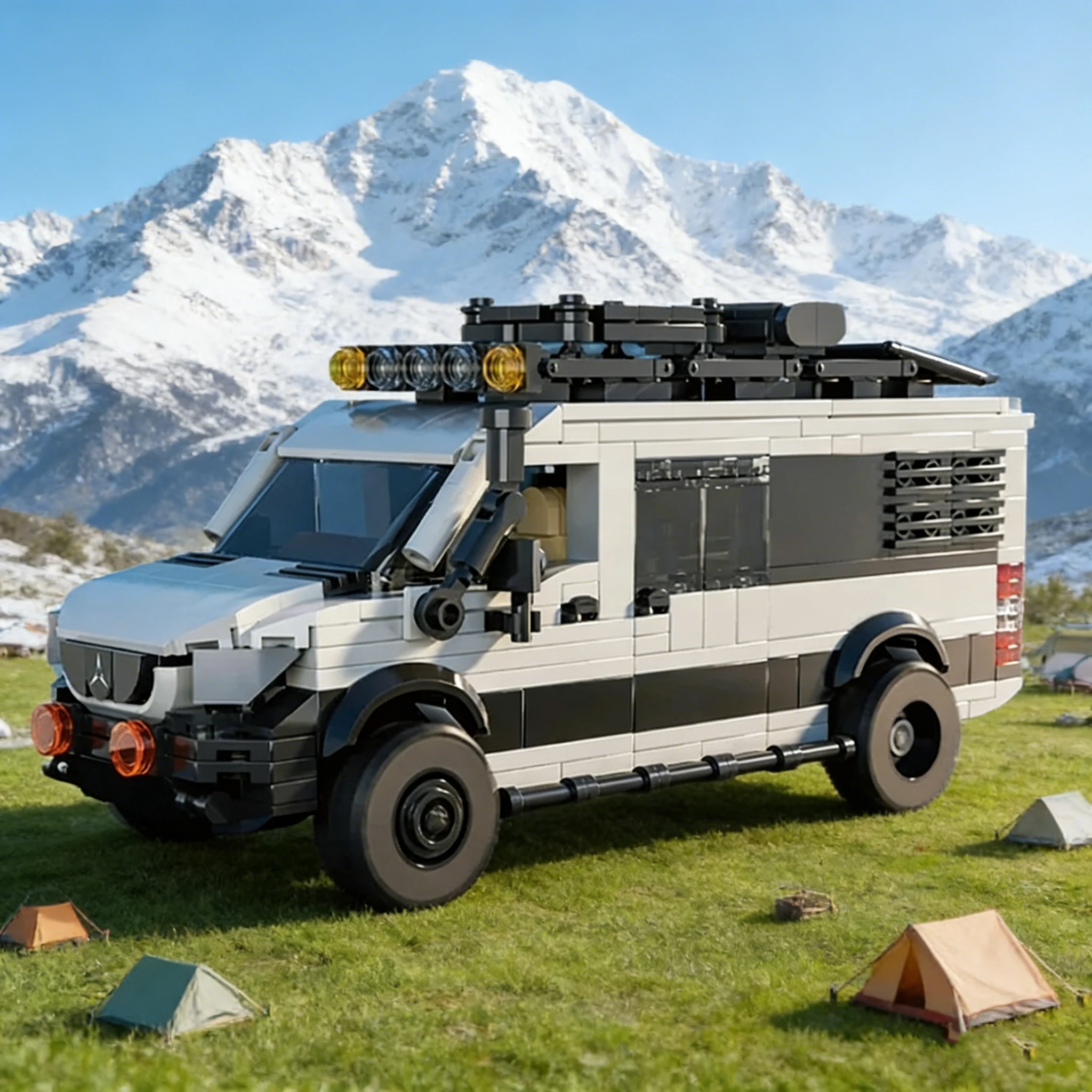 Bloques de construcción para viajar con vagones de tren y acampar - imagen 2