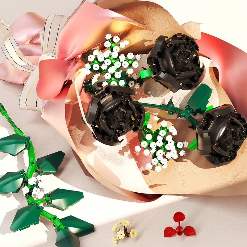 Bloques de construcción Flores Botanical – Juguete educativo 3D para niños - imagen 2