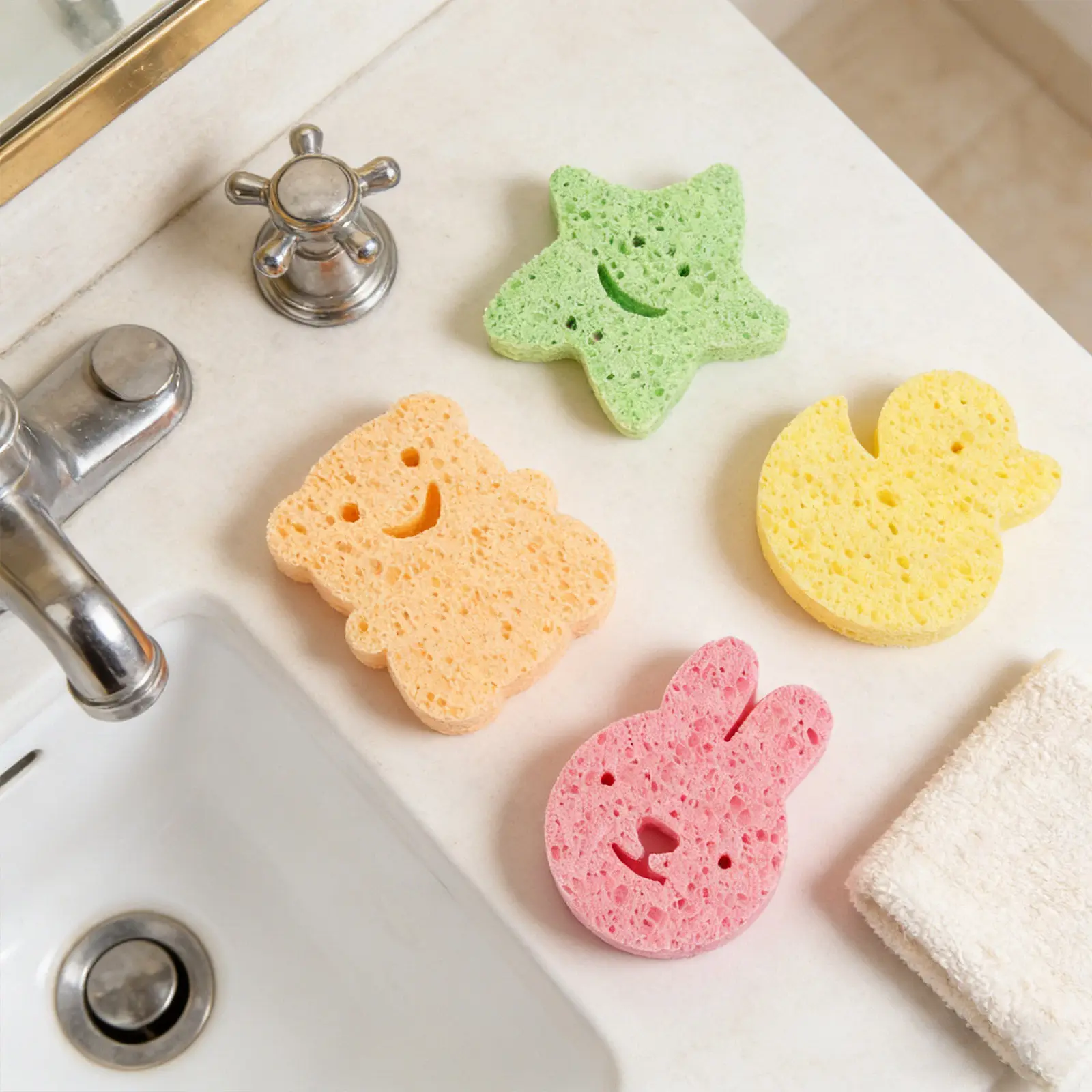 Esponja de baño suave para bebé con dibujos animados - imagen 3