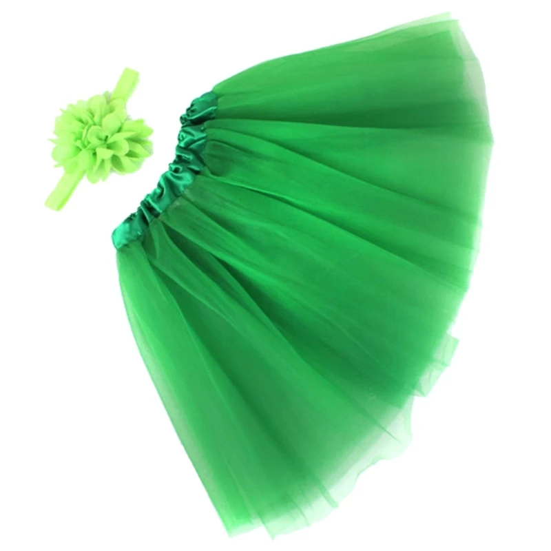 Diadema y tutú de tul para sesión de fotos de bebé - imagen 3