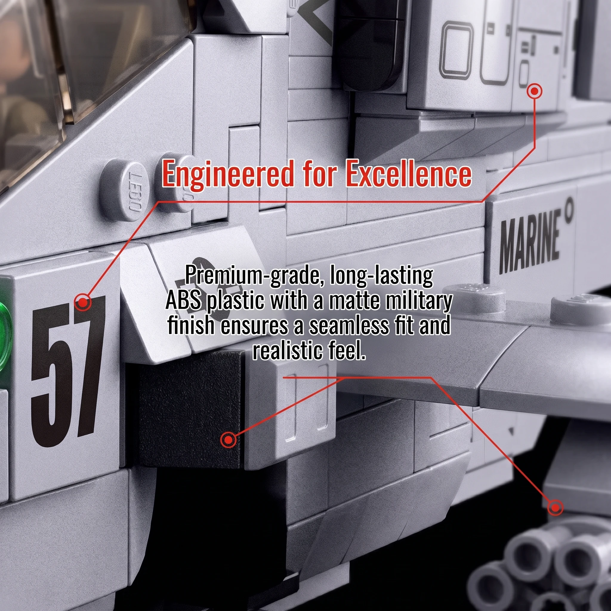 Bloques de construcción helicóptero militar AH1Z con figuras - imagen 3