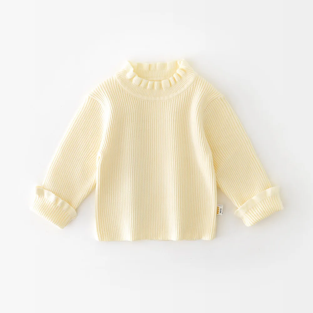 Suéter bebé punto con cuello de volantes para niña - imagen 5