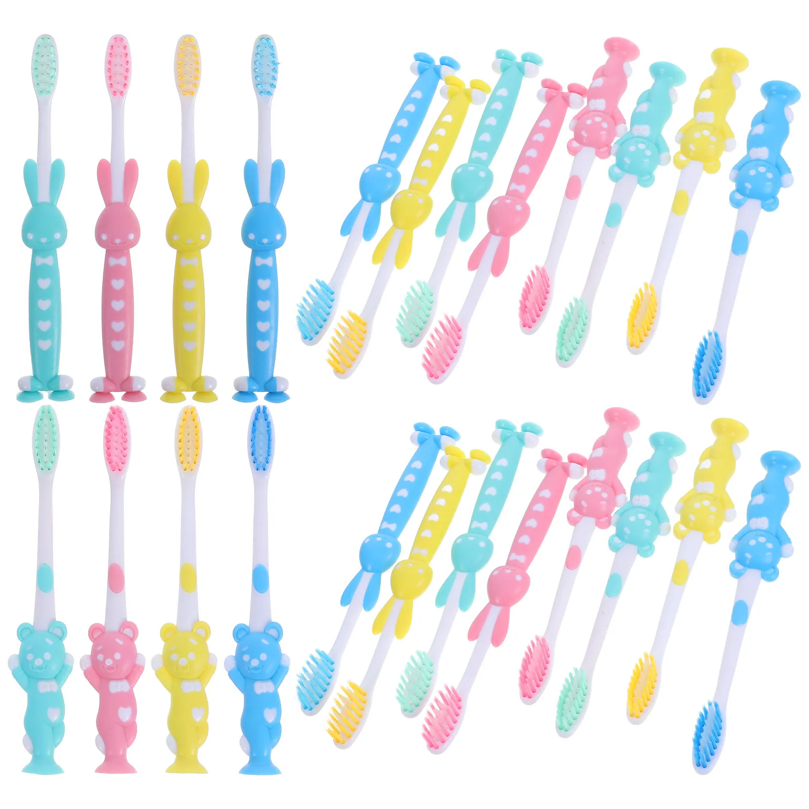 Cepillos de dientes infantiles con base de ventosa, cerdas suaves - imagen 5