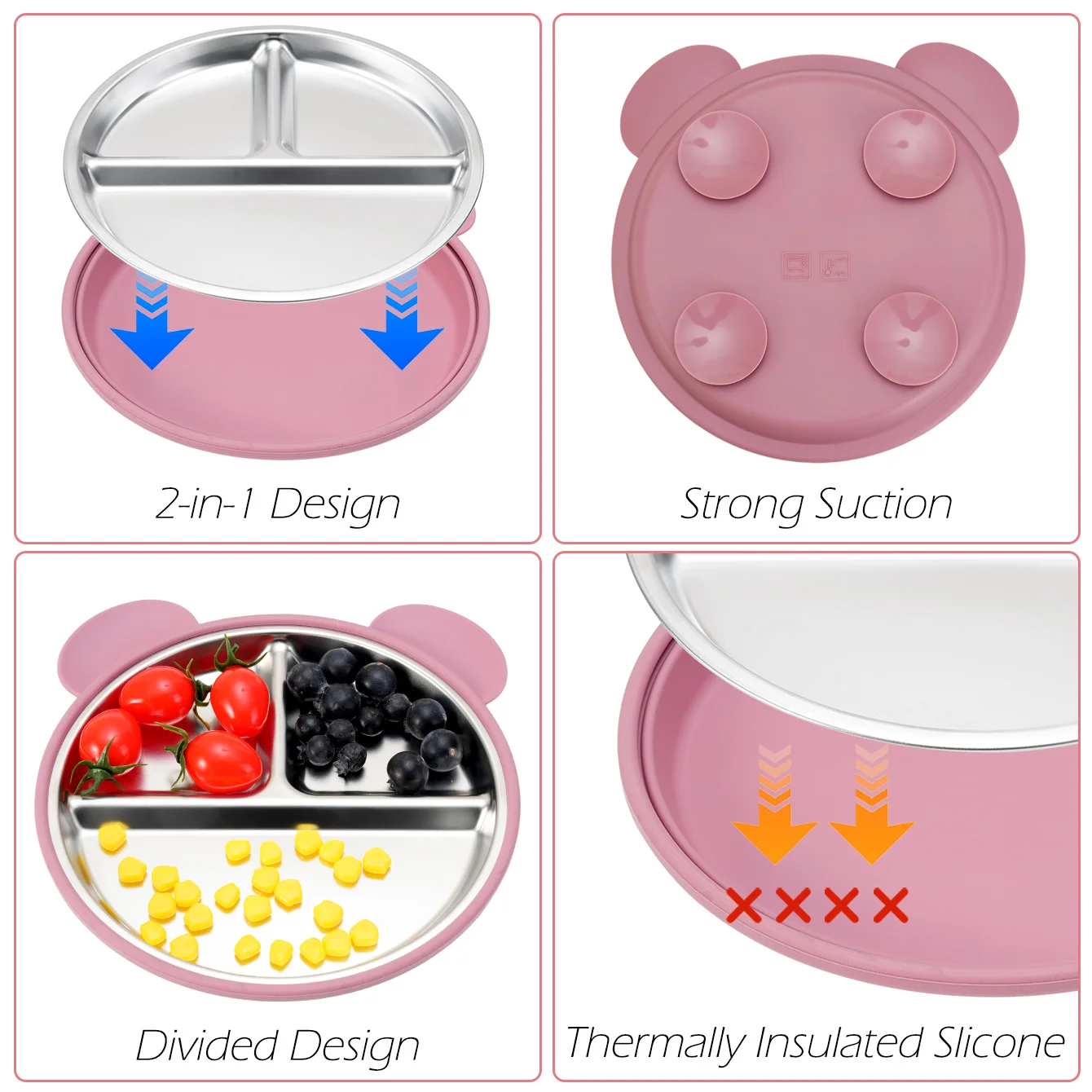 Babyvoedingsbord Plato de autoalimentación con ventosa de silicona - imagen 2
