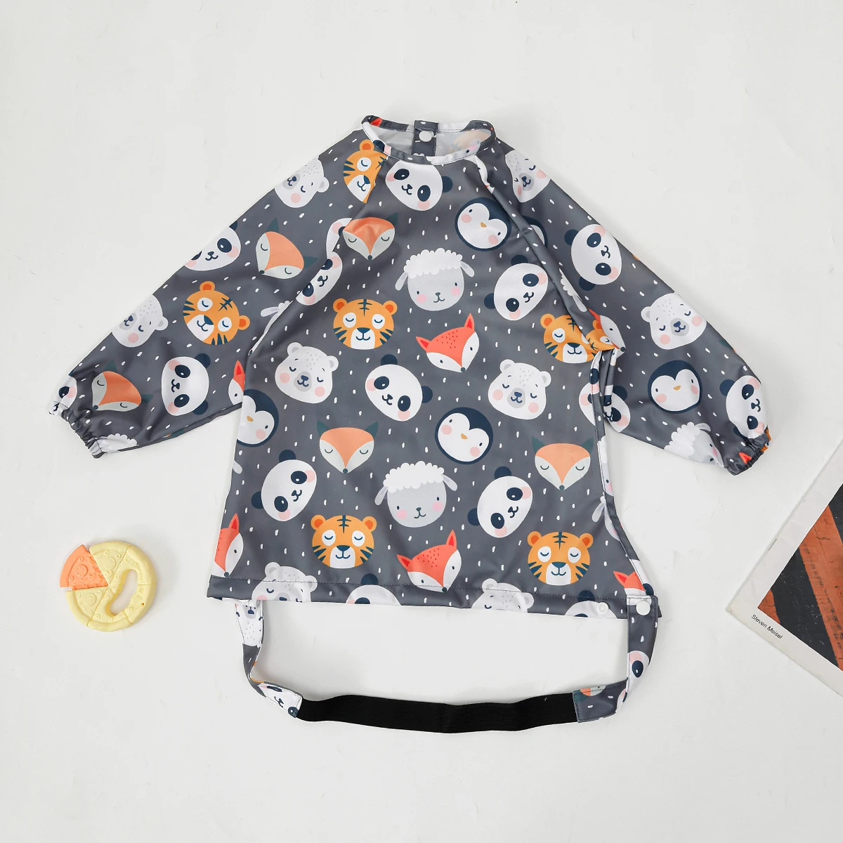 Elinfant Babero impermeable de manga larga con bolsillo lavable - imagen 5