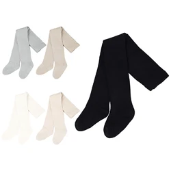 Pantimedias bebé color sólido con cintura elástica y pie primavera