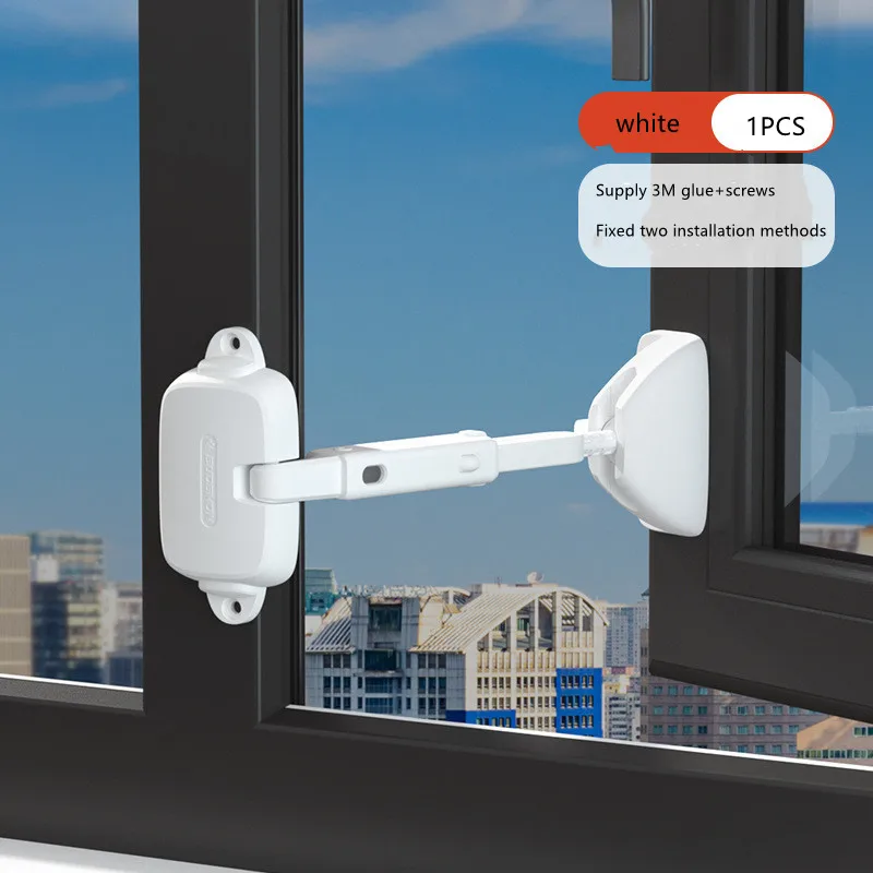 Restrictor de ventana infantil – Protector antivuelco ABS seguridad niños - imagen 3