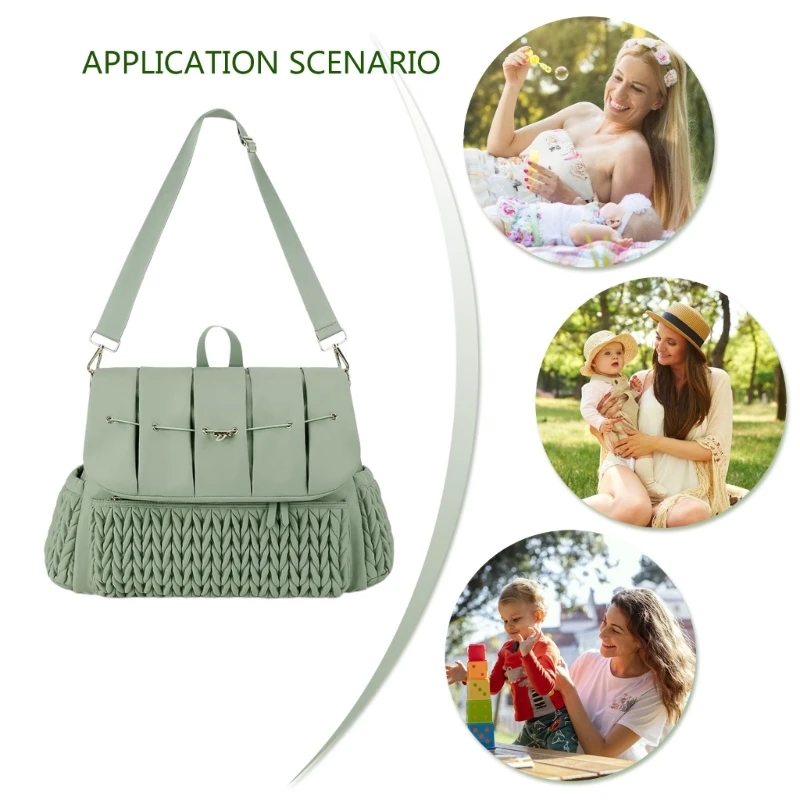Bolsa convertible para bebé vista frontal con compartimentos