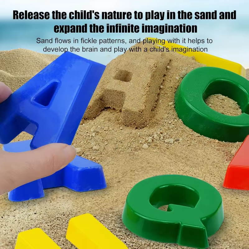 Molde de arena con letras ABC para niños