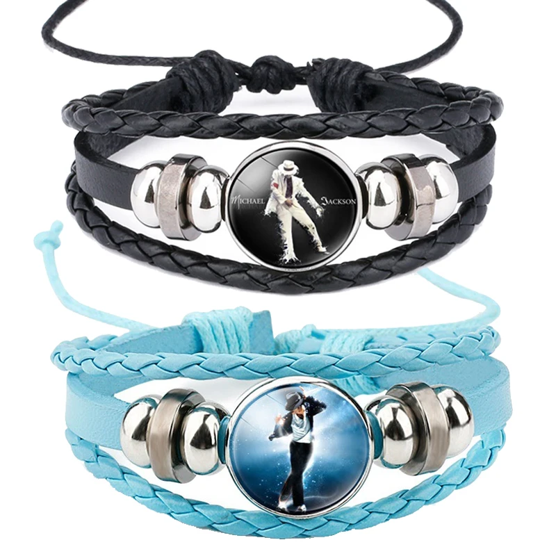 Pulsera de Michael Jackson tejida a mano estilo anime - imagen 5