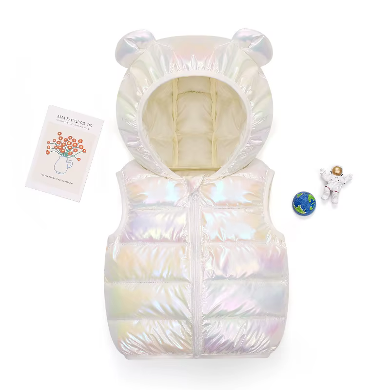 Chaleco algodón con capucha bebé – Ideal otoño-invierno, cómodo - imagen 3