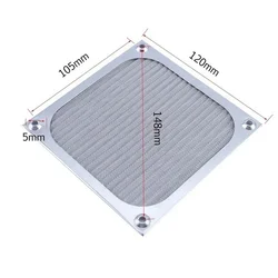 Ventilador PC 120mm silencioso con filtro antipolvo - Rejilla aluminio
