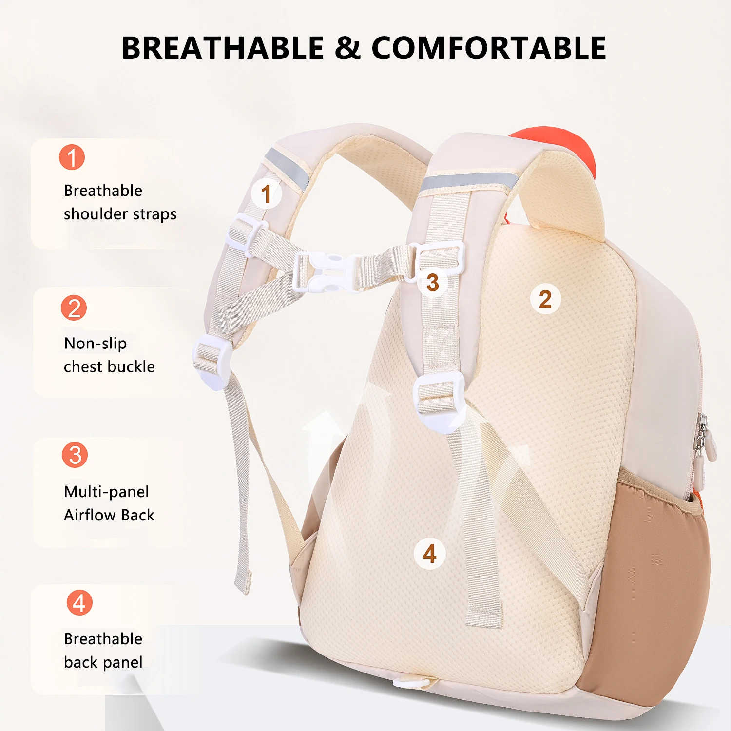 Mochila infantil antipérdida con animales para la guardería - imagen 4