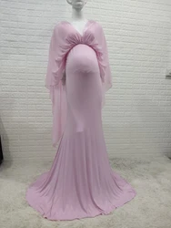 Vestido de maternidad largo para sesión de fotos