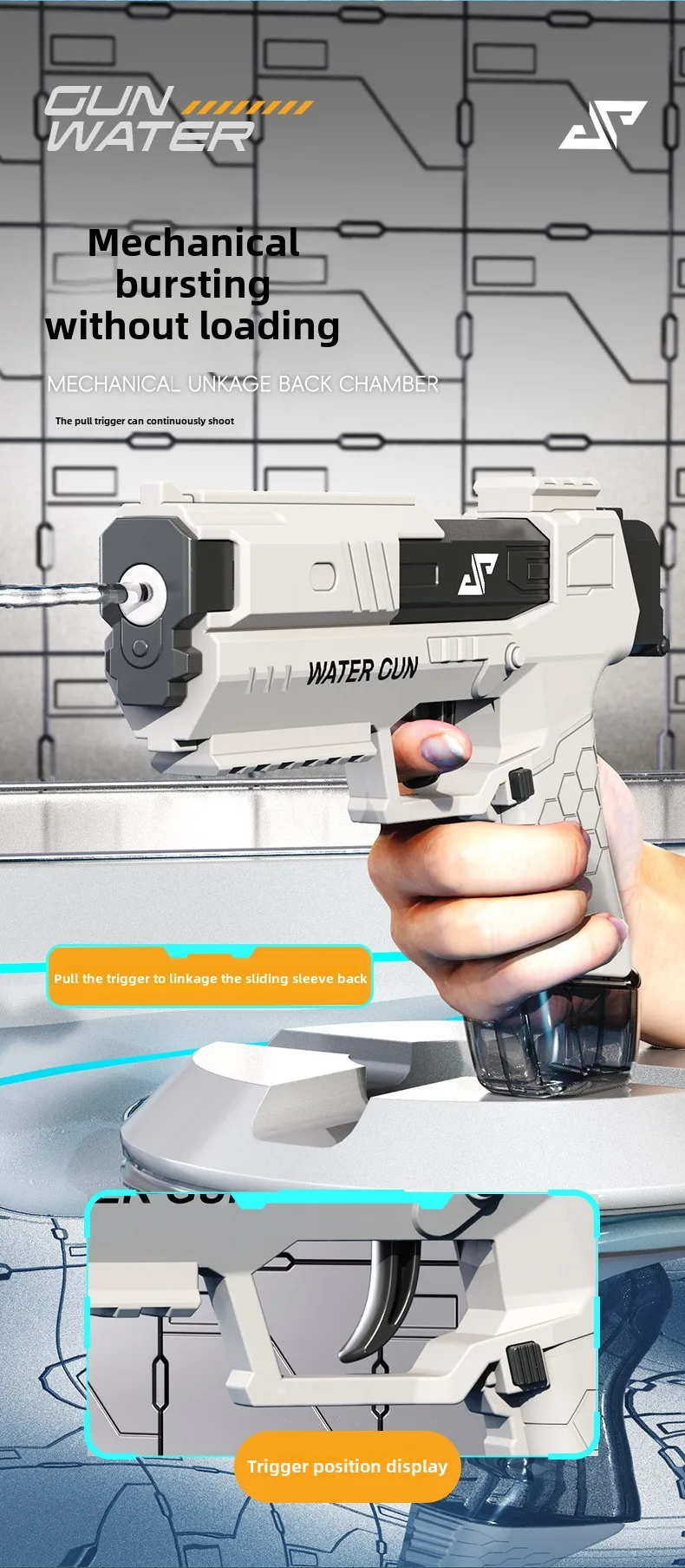 Pistola acuática para playa y piscina
