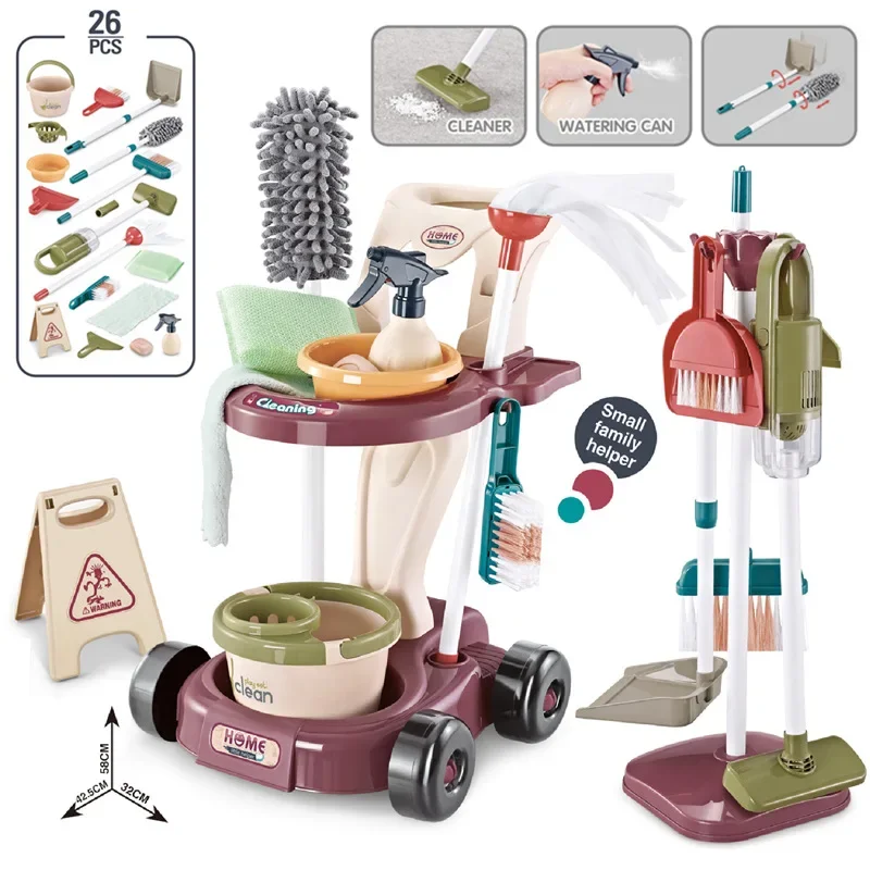 Juego de limpieza para niños con escoba y recogedor de juguete - imagen 3