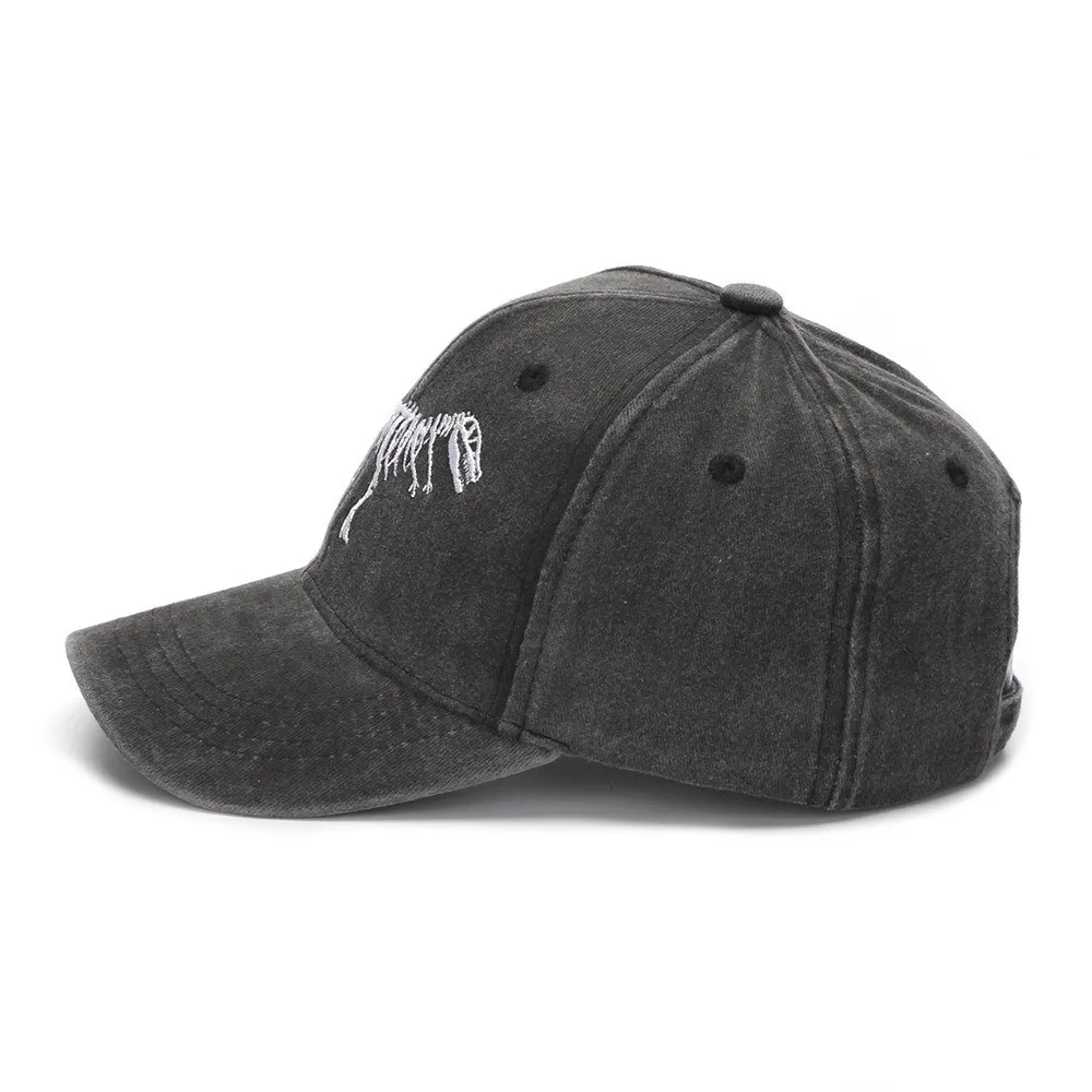 Gorra de béisbol algodón bordada dinosaurio ajustable transpirable - imagen 3