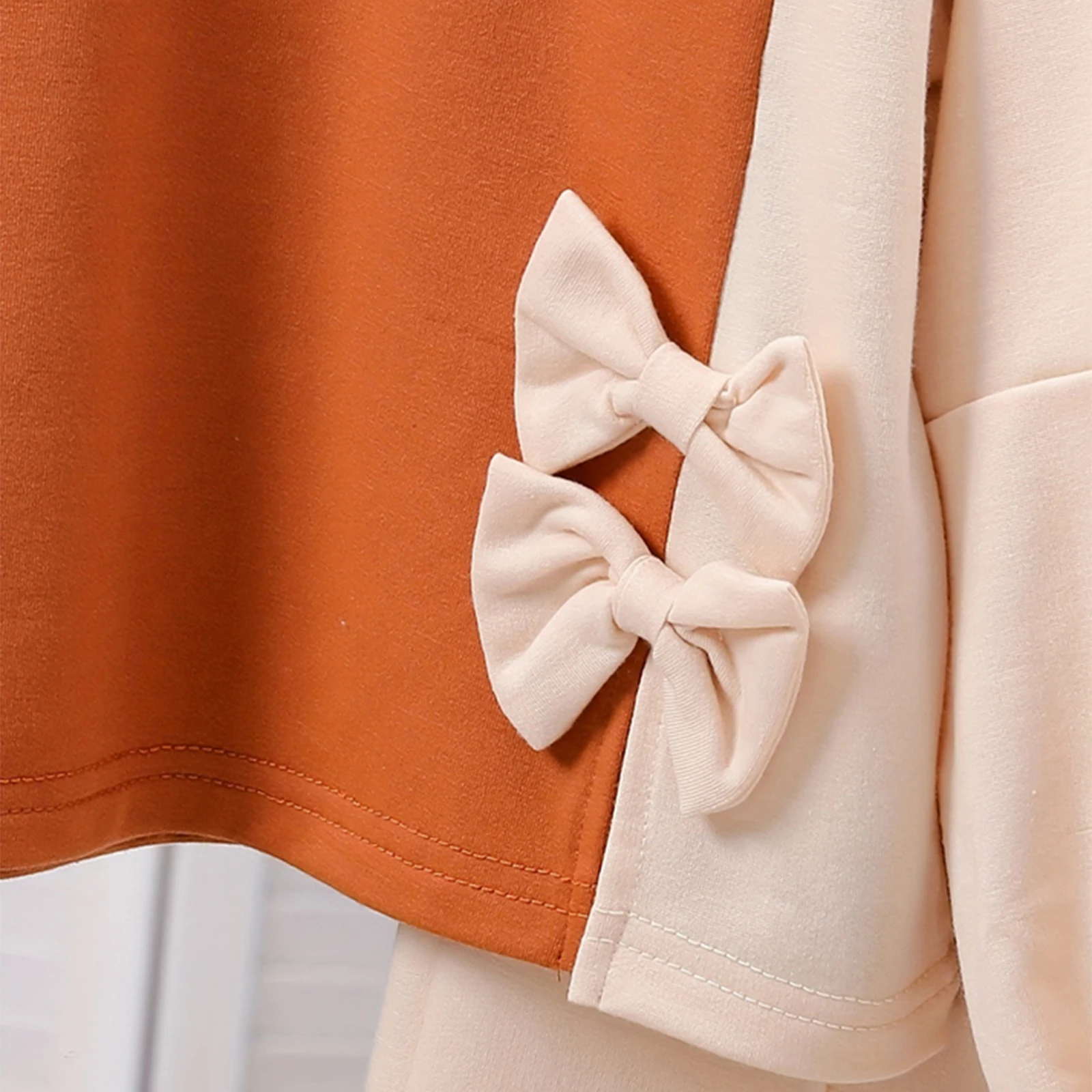 Conjunto para niña dos piezas con lazo y pantalón de otoño - imagen 5