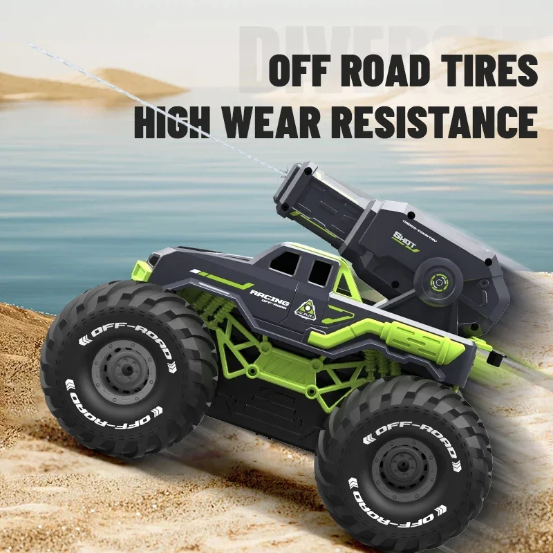 Coche RC anfibio a control remoto con chorro de agua para niños - imagen 3