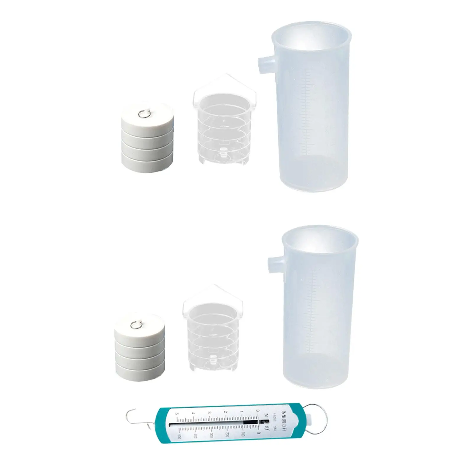 Kit de principio de Arquímedes con materiales de plástico y metal