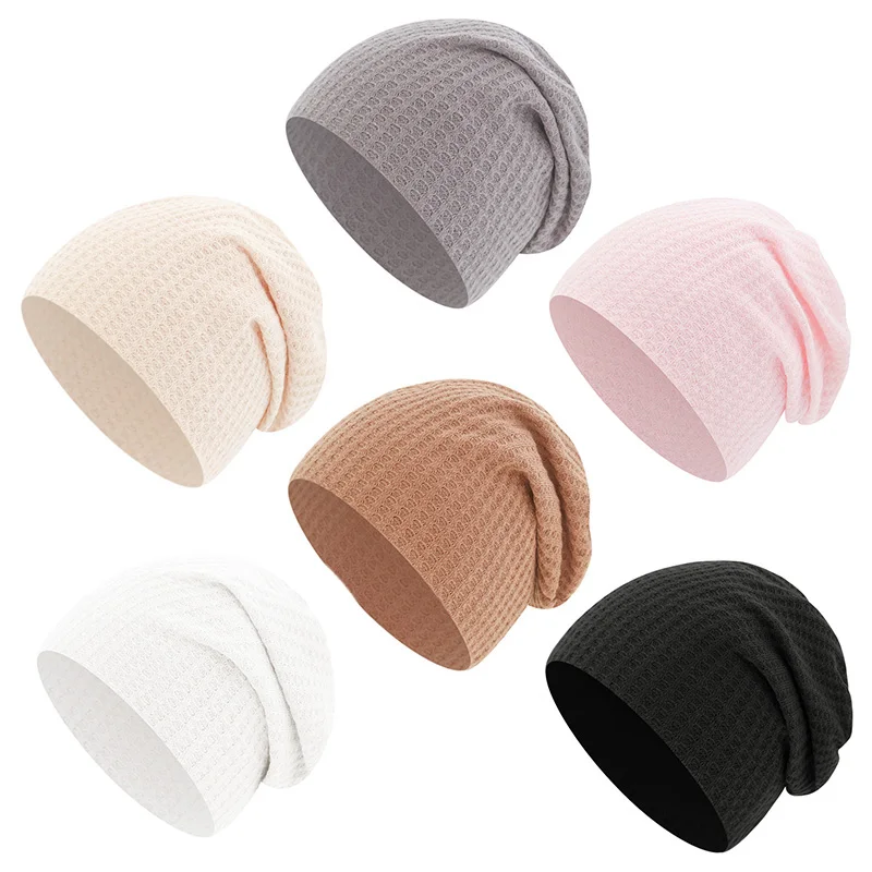 Gorro de punto bebé doble capa – color liso unisex - imagen 5