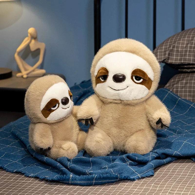 Peluche almohada de perezoso regordete del bosque, suave y relleno - imagen 2