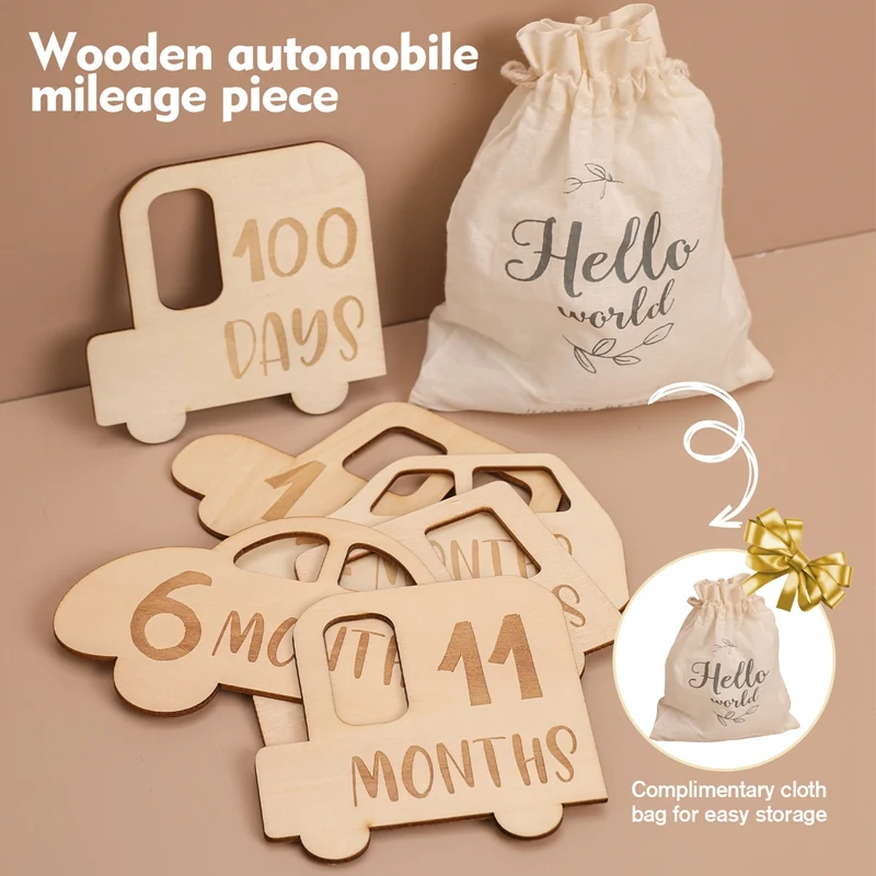 Conjunto completo de tarjetas de madera