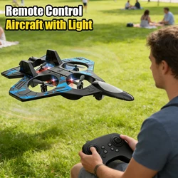Avión teledirigido de espuma con luces LED y acrobacias aéreas