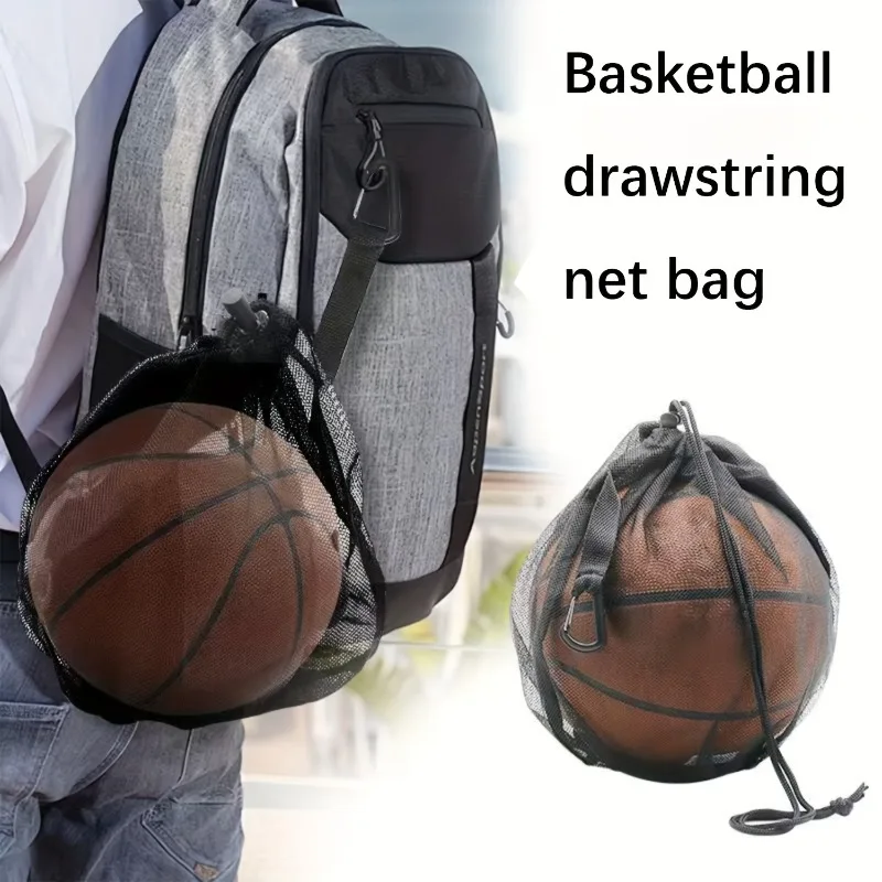 Bolsa de malla para baloncesto con cierre por cordón