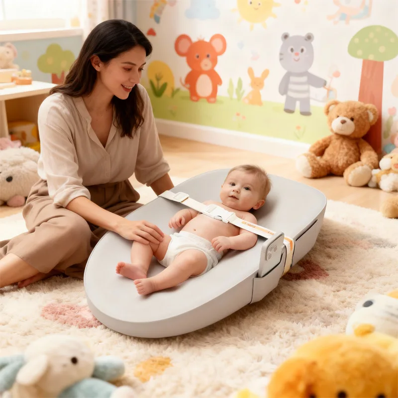 Cambiador de bebé impermeable con cubierta PU fácil de limpiar seguro - imagen 5