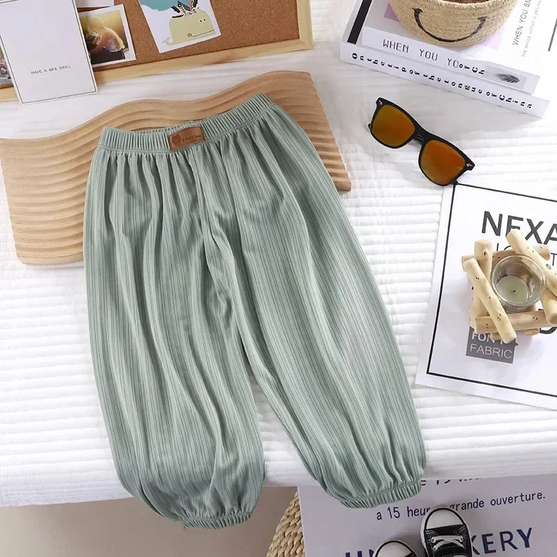 Pantalones sueltos de verano transpirables para niños y niñas - imagen 5