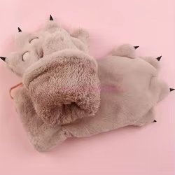 Guantes infantiles cálidos con dedos para niños – dibujo de oso