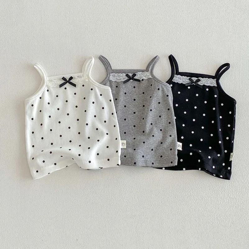 Top halter de encaje para bebé de verano–estilo dulce