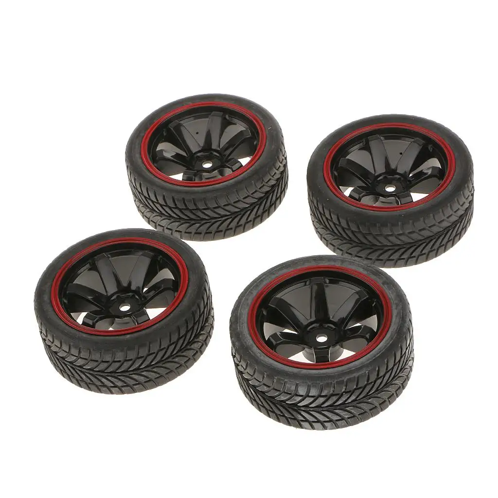Neumáticos de espuma para coche RC rojo con llantas - imagen 3