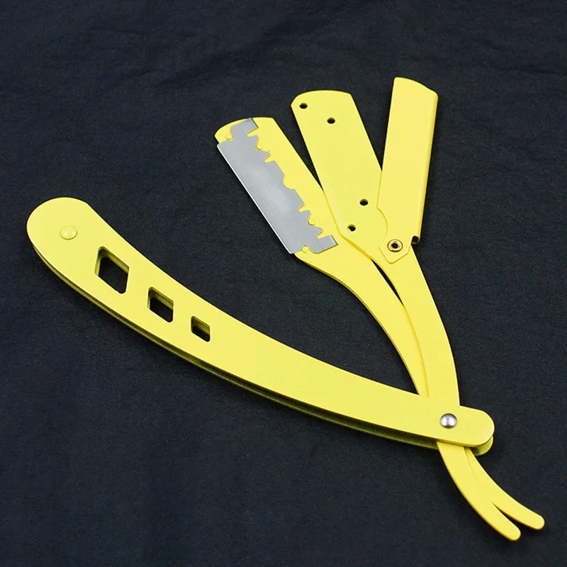 Navaja de afeitar clásica plegable negra unisex para depilación - imagen 4